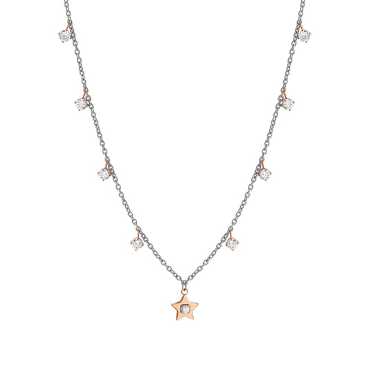 قلادة نومينيشن مع نجمة مرصعة بأحجار الزركونيا