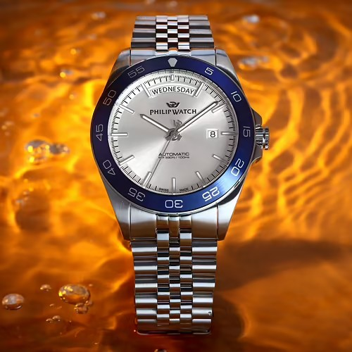 ساعة فيليب واتش أوتوماتيك رجالي 42 ملم ميناء بيضاء