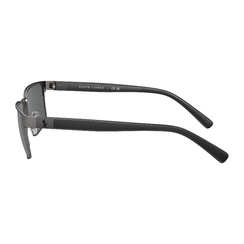 نظارة بولو رجالية Gunmetal مطفي بعدسات رمادية57