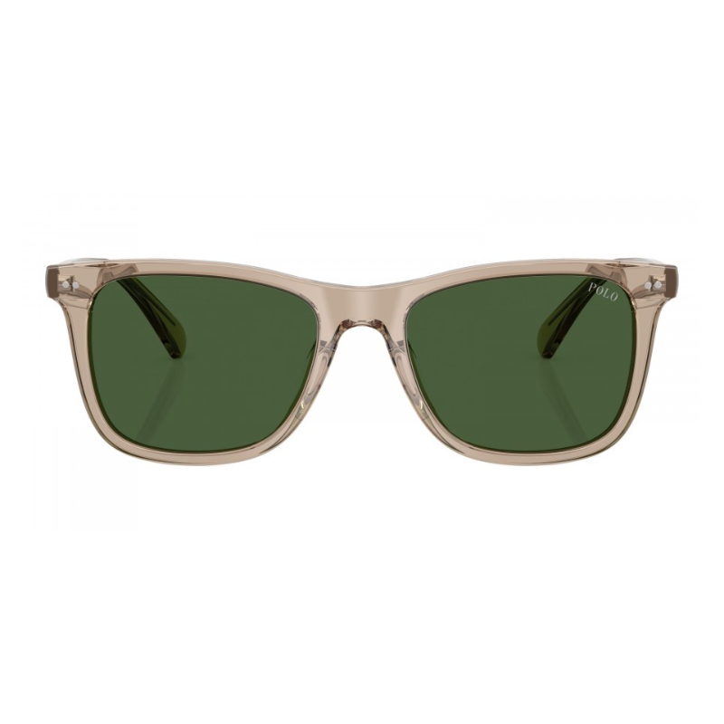 نظارة بولو رجالية Taupe بإطار أنيق بعدسات Bottle Green 55