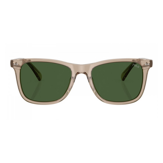 نظارة بولو رجالية Taupe بإطار أنيق بعدسات Bottle Green 55