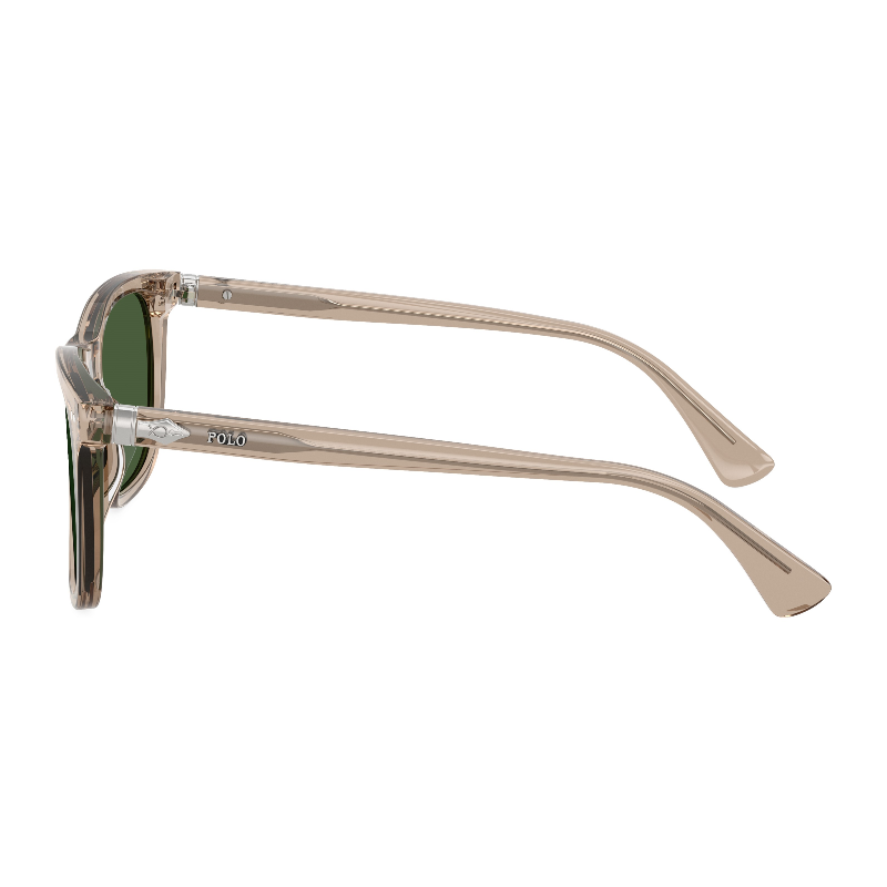 نظارة بولو رجالية Taupe بإطار أنيق بعدسات Bottle Green 55