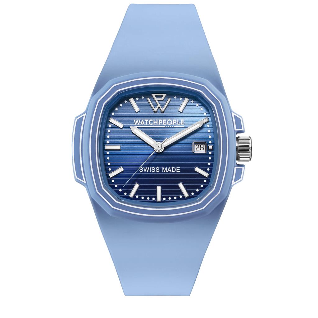 ساعة واتشبيبول السويسرية مقاومة للماء بلو لون 44مم