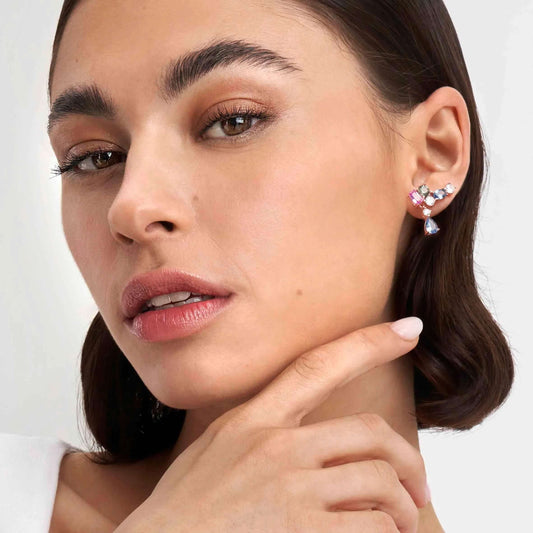 أقراط نومينيشن فضة %925 - محل الشيخ