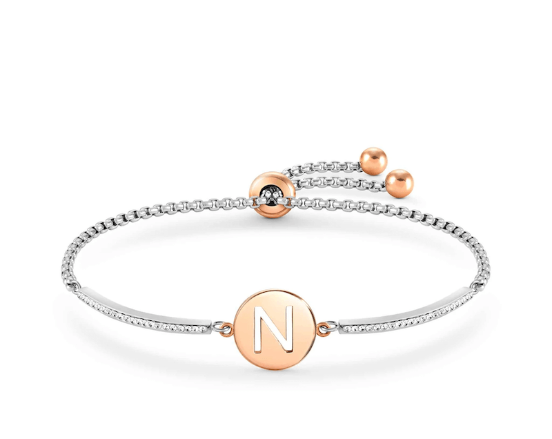 أسورة نومينيشن ستيل و روزجولد - محل الشيخ