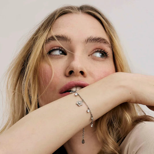 أسورة نومينيشن ستانلس ستيل بحجارة زركونيا