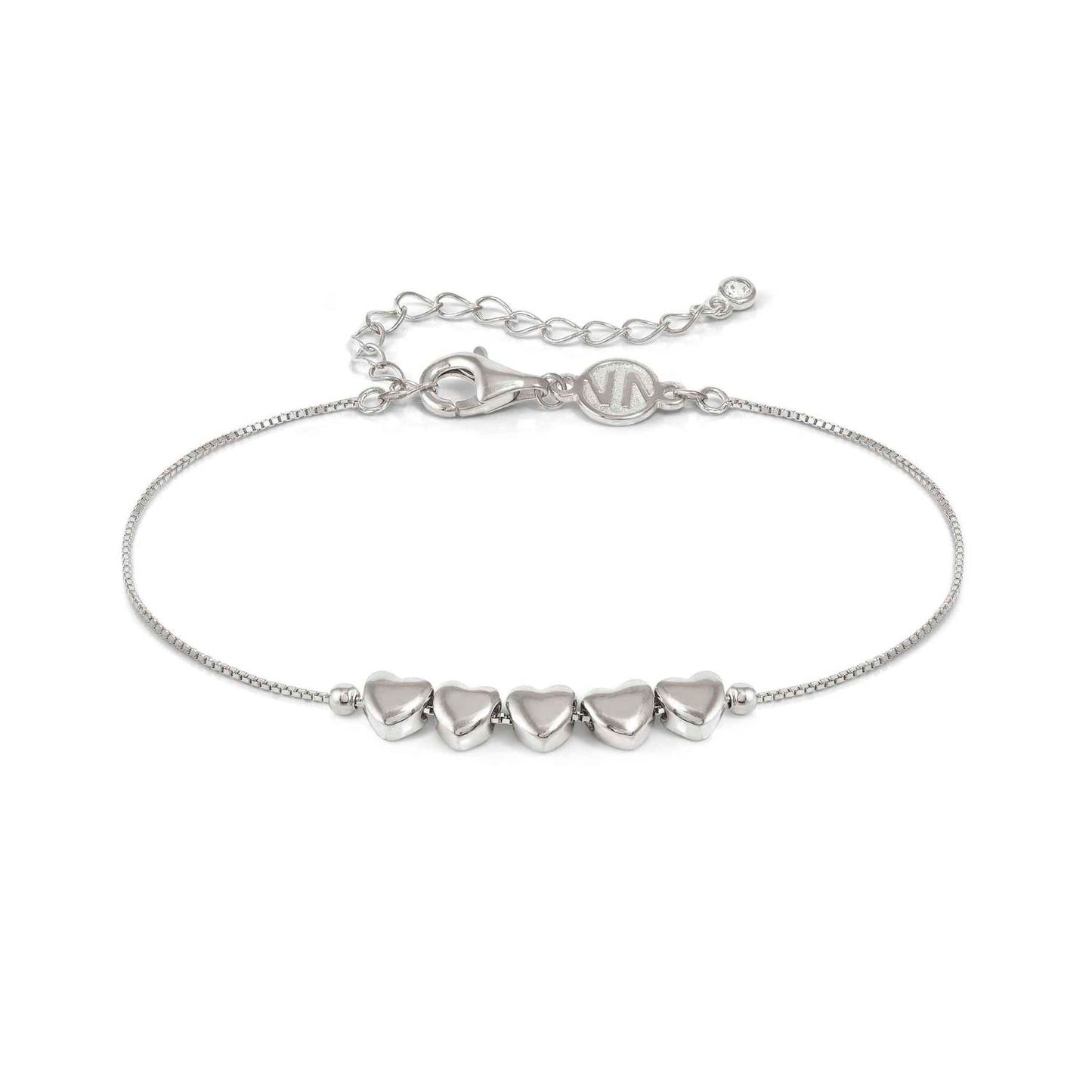 ARMONICA bracelet in 925 sterling silver (RICH) and cubic zirconia Heart Silver