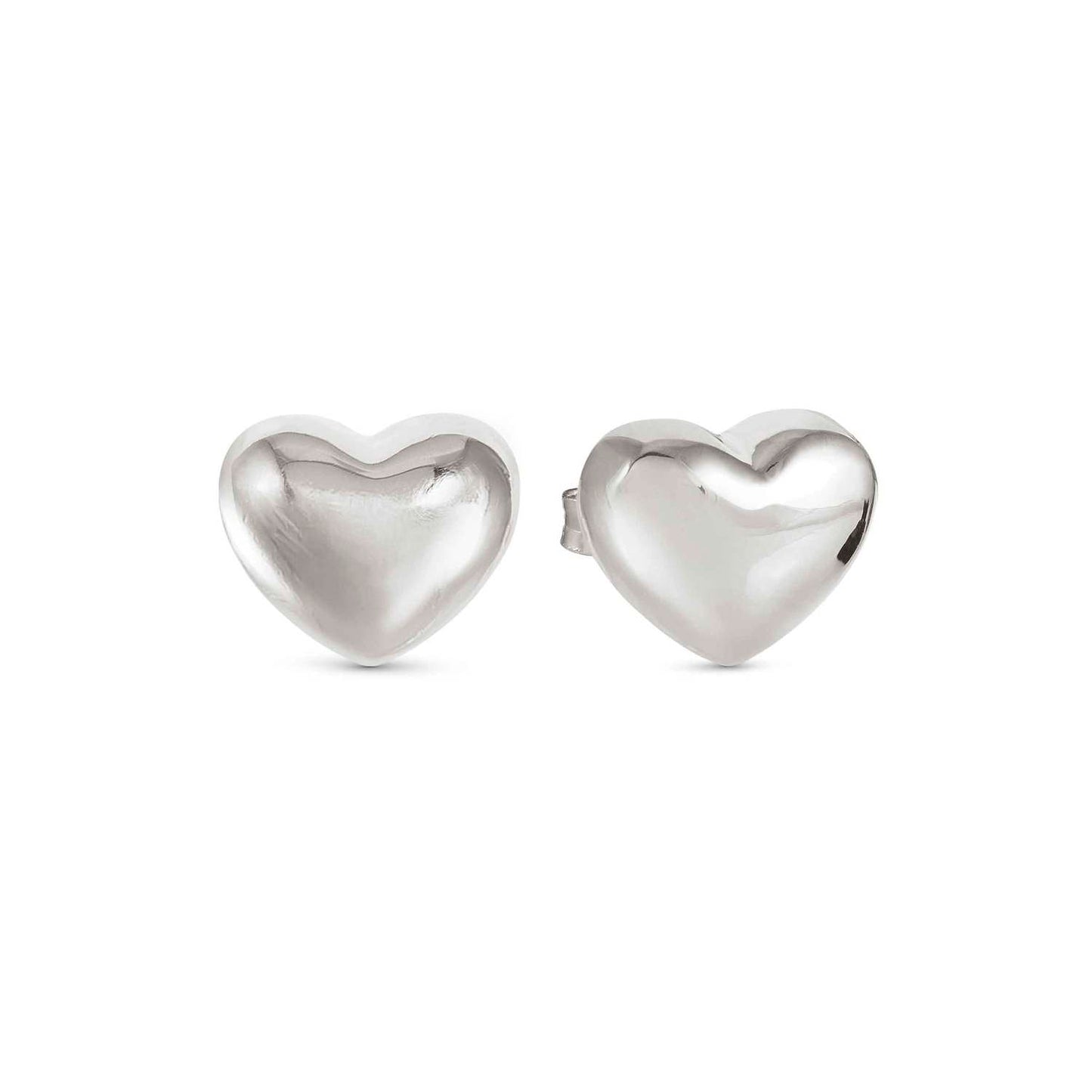 ARMONICA earrings in 925 sterling silver (LARGE) Heart Silver