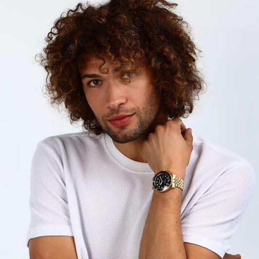 ساعة سيكتور رجالي 43 ستانلس ستيل ذهبي