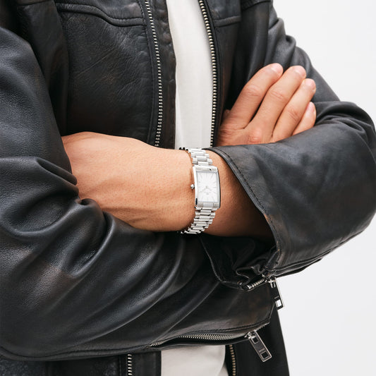 ساعة دانيال ولينغتون رجالي مع حزام معدن فضي