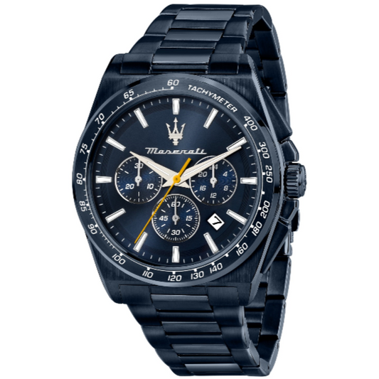 ساعة مازيراتي رجالي 45 بميناء زرقاء