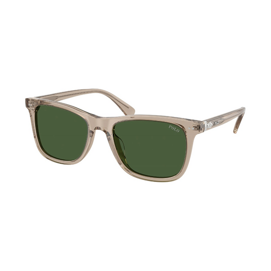 نظارة بولو رجالية Taupe بإطار أنيق بعدسات Bottle Green 55