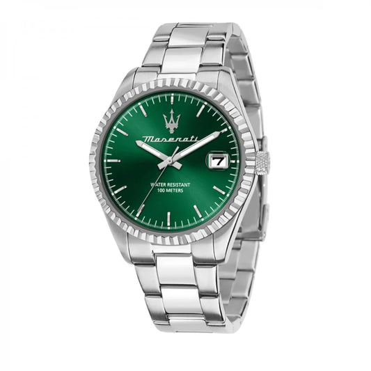 ساعة مازيراتي رجالي 43 ستانلس ستيل فضية