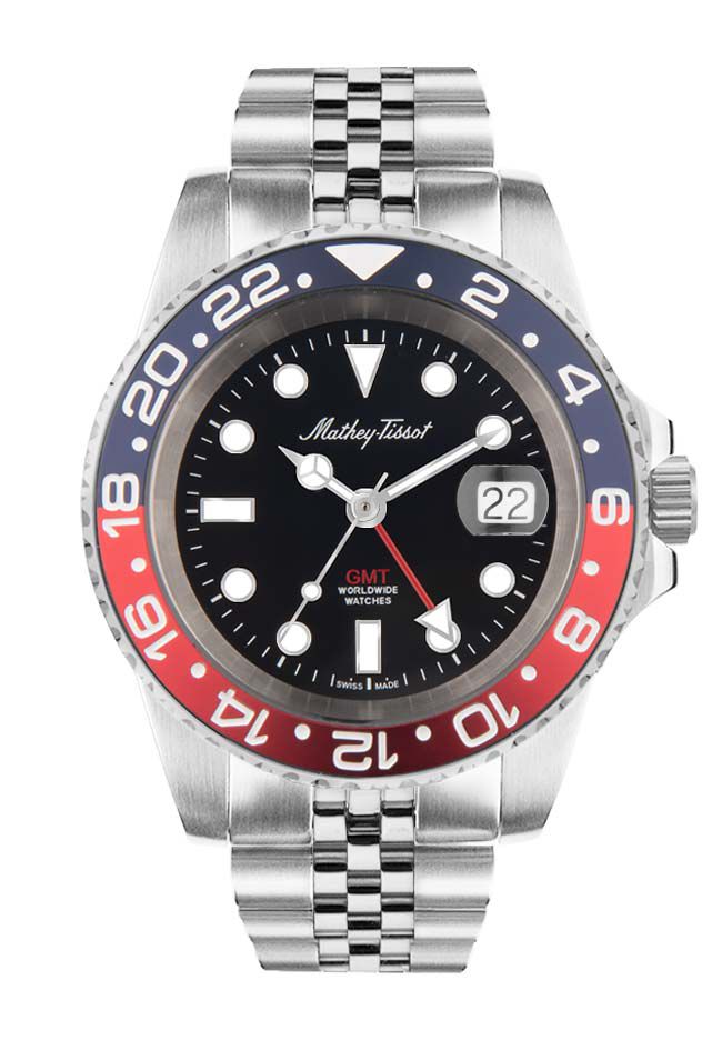 GMT ساعة ماثي تيسو رجالية - Mathey-Tissot