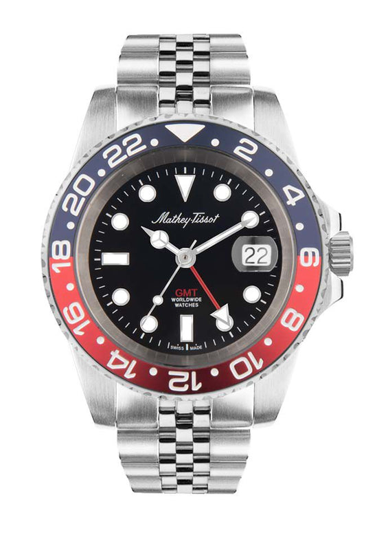 GMT ساعة ماثي تيسو رجالية - Mathey-Tissot