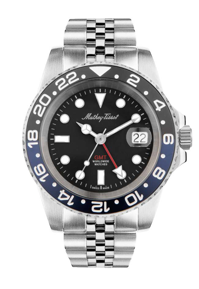 GMT ساعة ماثي تيسو رجالية - Mathey-Tissot