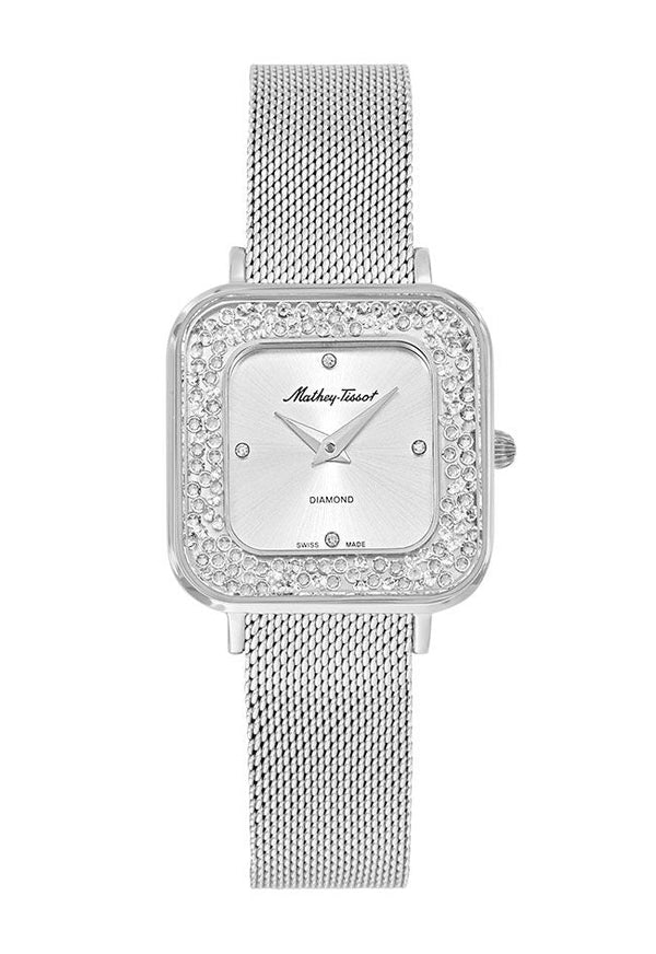 ساعة ماثي تيسو نسائية ألماس - Mathey-Tissot