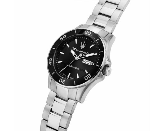 ساعة مازيراتي رجالي 43 فضية أوتوماتيك