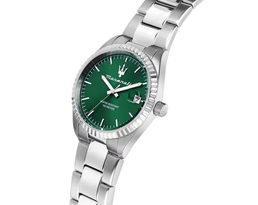 ساعة مازيراتي رجالي 43 ستانلس ستيل فضية