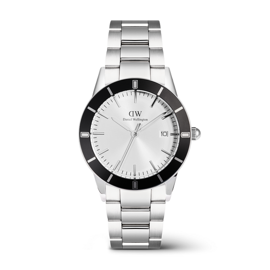 Iconic Paradigma 40 Link White Sunray Black Bezel S - Daniel Wellington