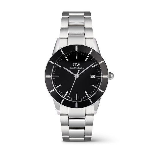 Iconic Paradigma 40 Link Black Enamel Black Bezel S - Daniel Wellington
