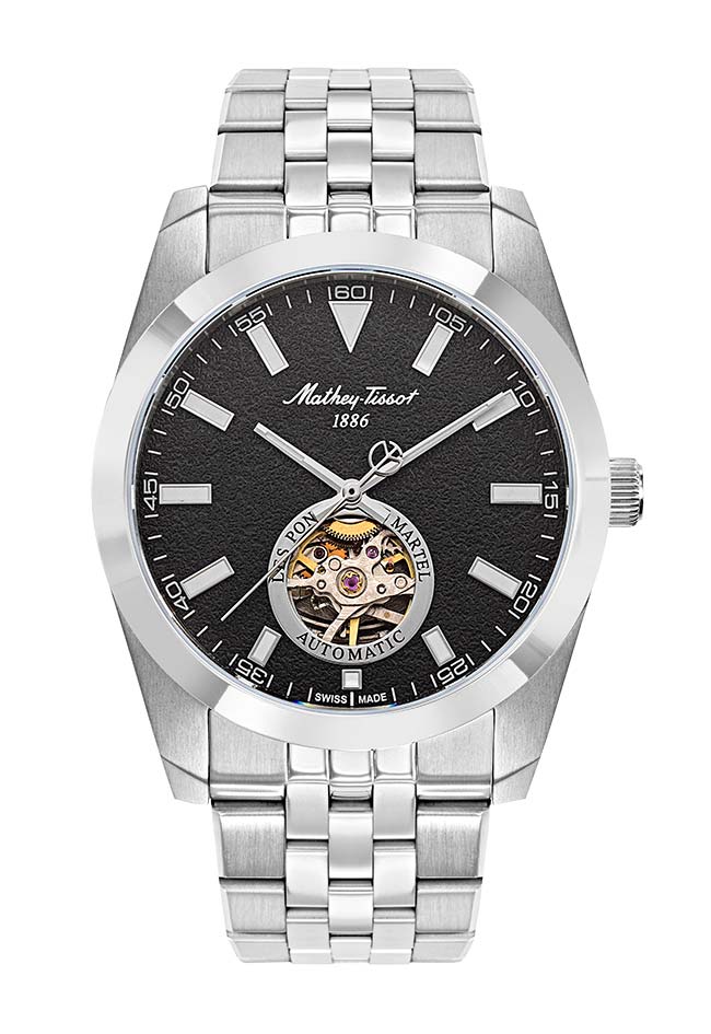 ساعة ماثي تيسو أوتوماتيك أوبن هارت رجالية - Mathey-Tissot