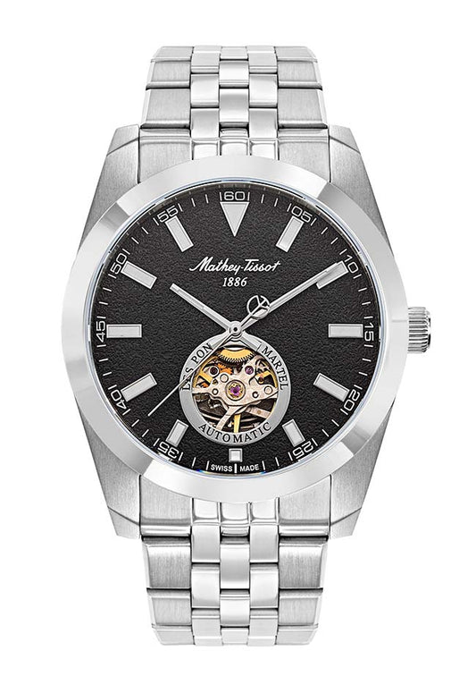 ساعة ماثي تيسو أوتوماتيك أوبن هارت رجالية - Mathey-Tissot