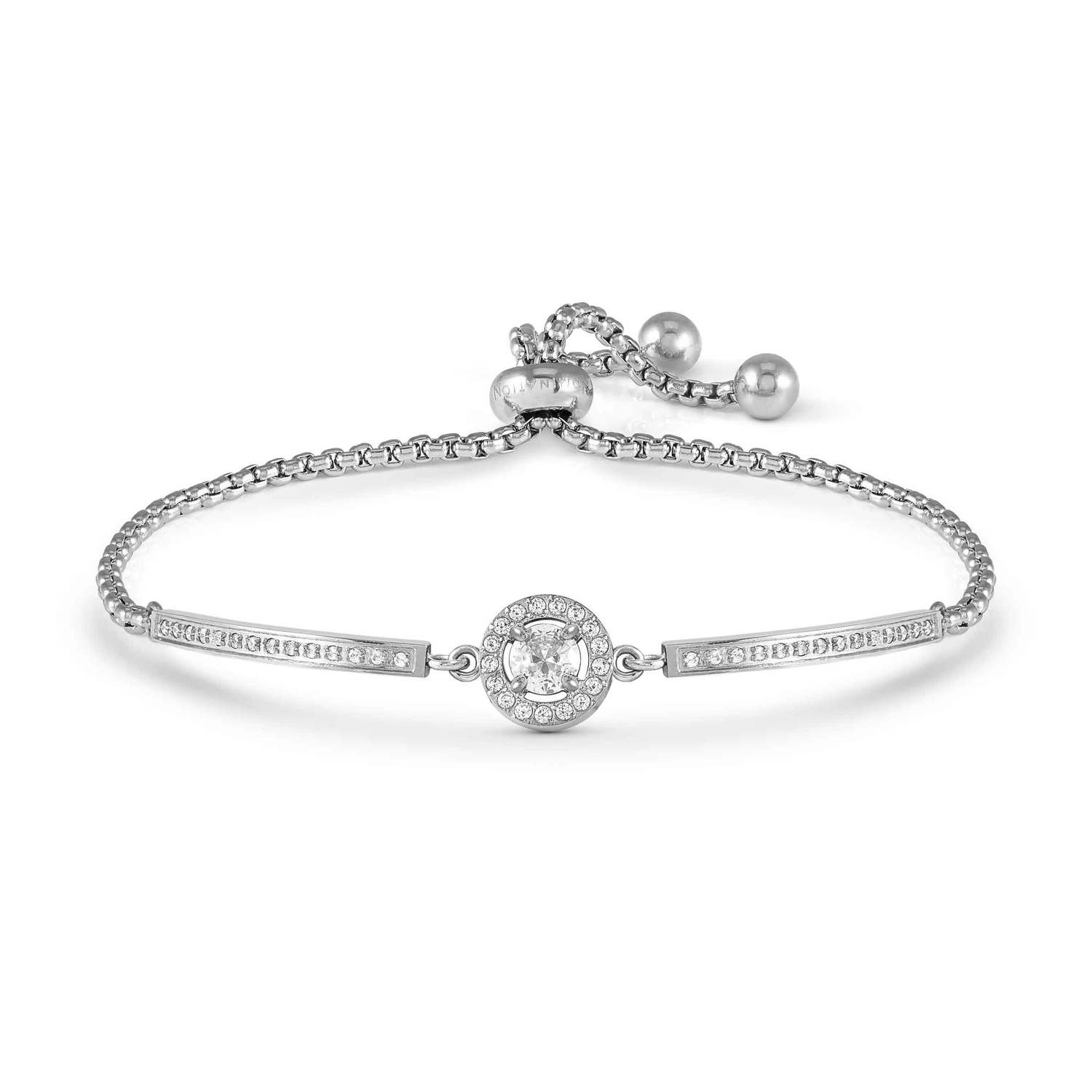 ROYALDREAM bracelet in steel and cubic zirconia Circle