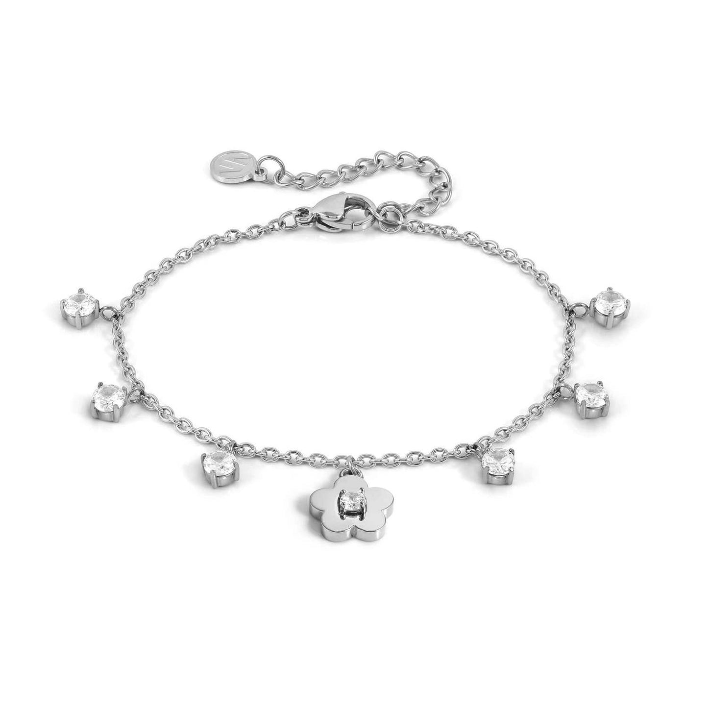 MYSOPHIE bracelets in steel and cubic zirconia Flower