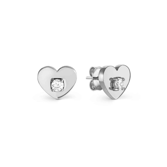 MYSOPHIE earrings in steel and cubic zirconia Heart