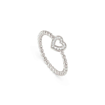LOVECLOUD ring in 925 sterling silver and cz Silver Heart Size 11