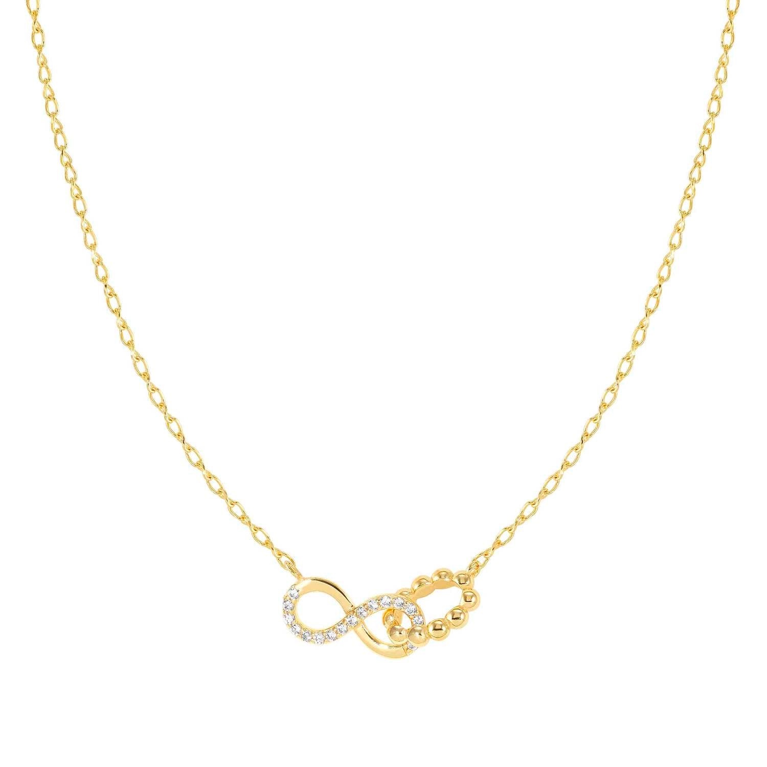 LOVECLOUD necklace in 925 sterling silver and cz Infinity Yellow Gold