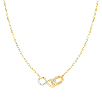 LOVECLOUD necklace in 925 sterling silver and cz Infinity Yellow Gold