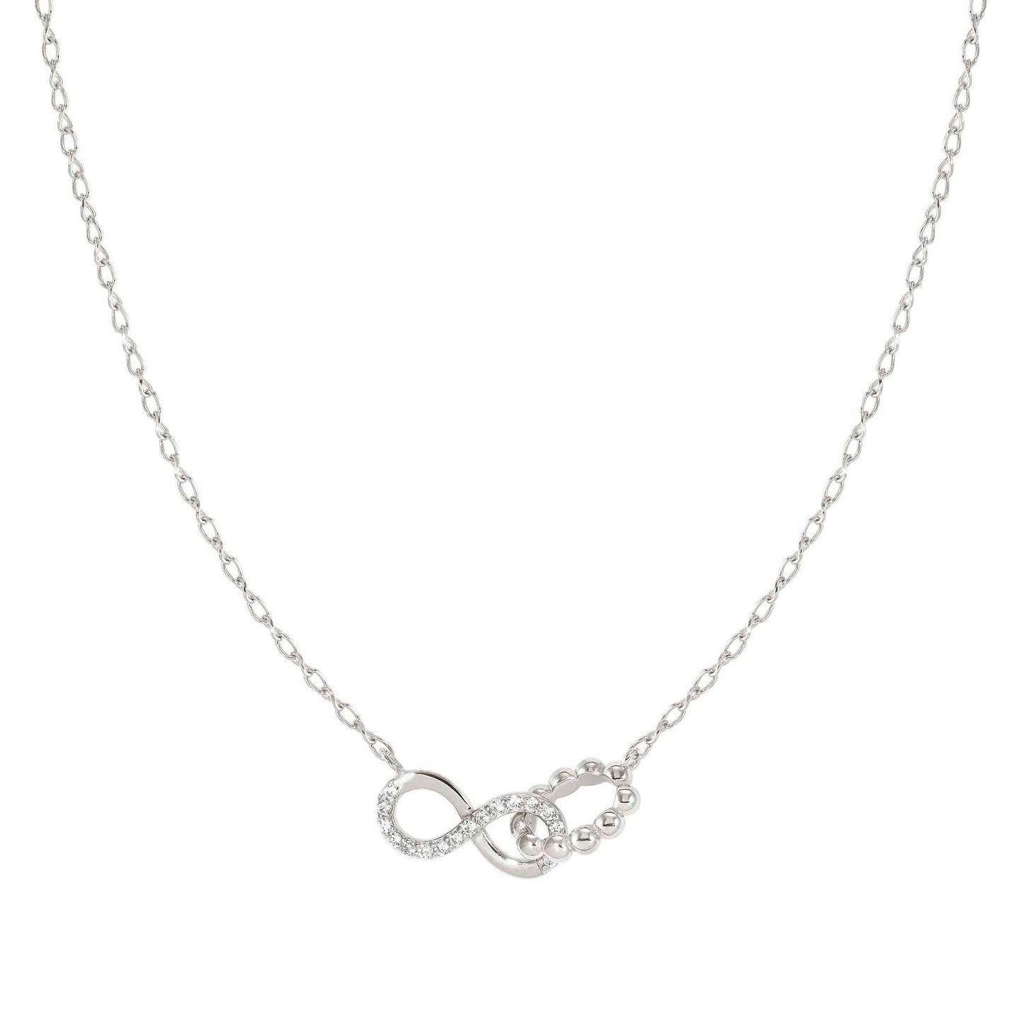 LOVECLOUD necklace in 925 sterling silver and cz Infinity Silver