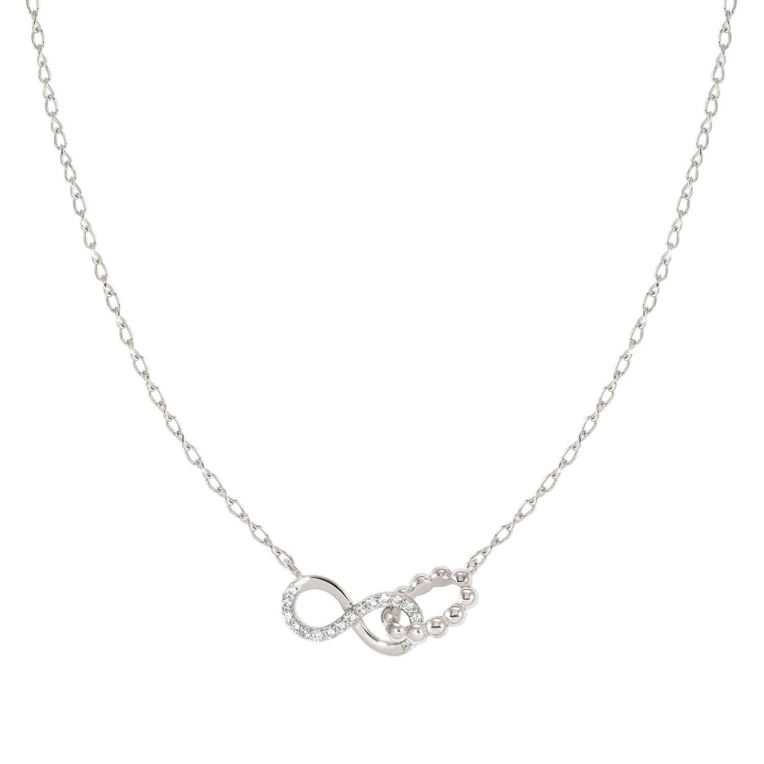 LOVECLOUD necklace in 925 sterling silver and cz Infinity Silver