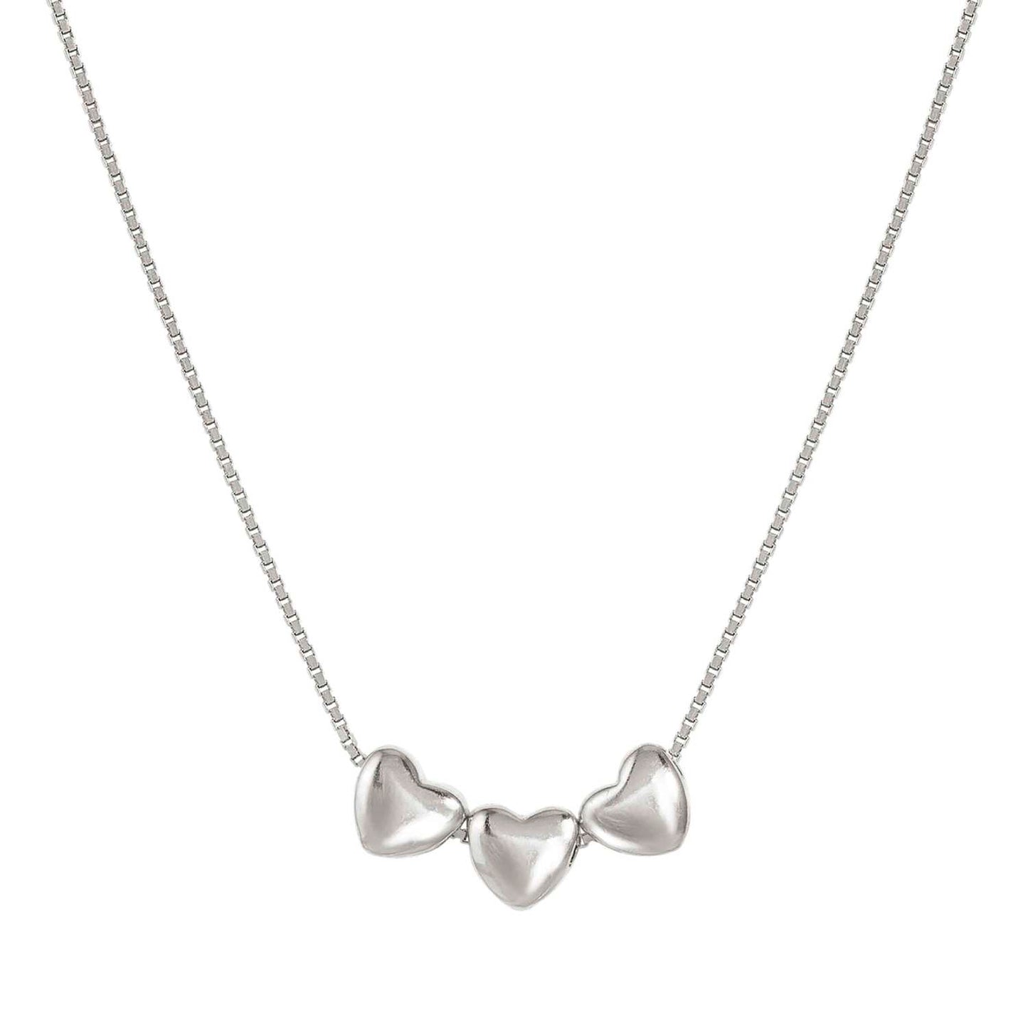 ARMONICA necklace in 925 sterling silver (RICH) and cubic zirconia Heart Silver