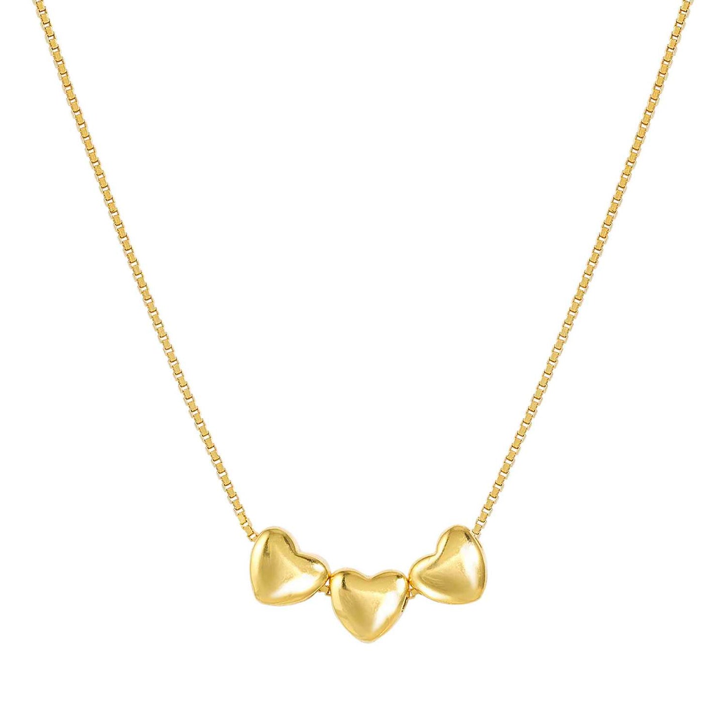 ARMONICA necklace in 925 sterling silver (RICH) and cubic zirconia Heart Gold