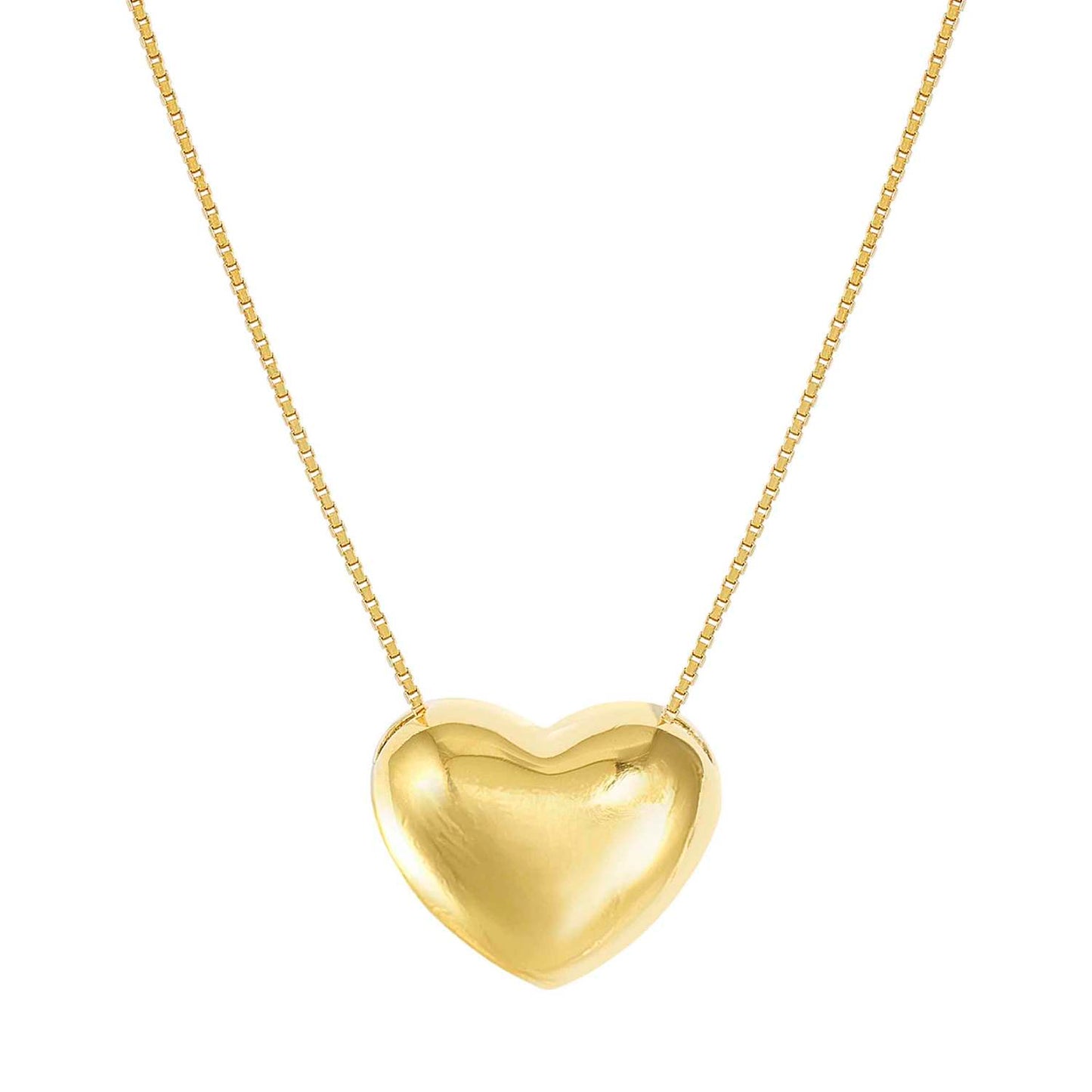 ARMONICA necklace in 925 sterling silver (LARGE) and cubic zirconia Heart Gold