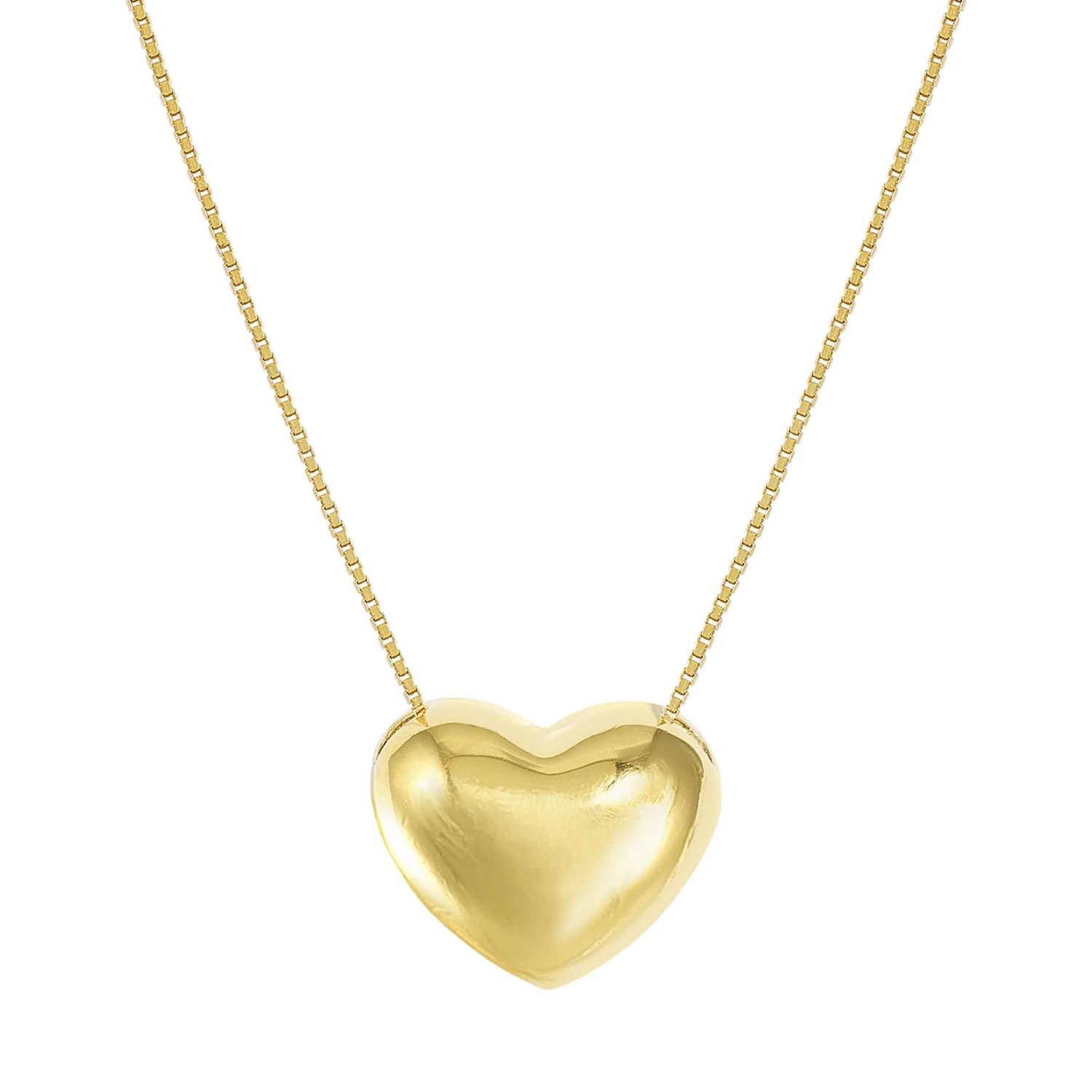 ARMONICA necklace in 925 sterling silver (LARGE) and cubic zirconia Heart Gold