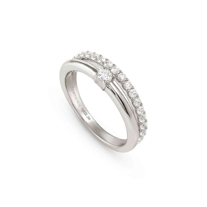 COSMICLOVE ring in 925 sterling silver (RICH) and cubic zirconia WHITE Size 11