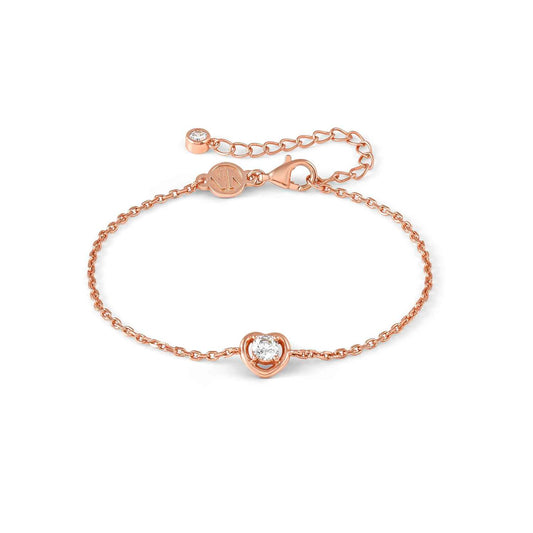 COSMICLOVE bracelet in 925 sterling silver and cubic zirconia Heart Rosegold