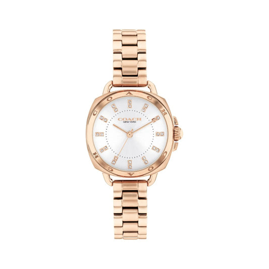 ساعة كوتش نسائي 28 ستانلس ستيل روز جولد