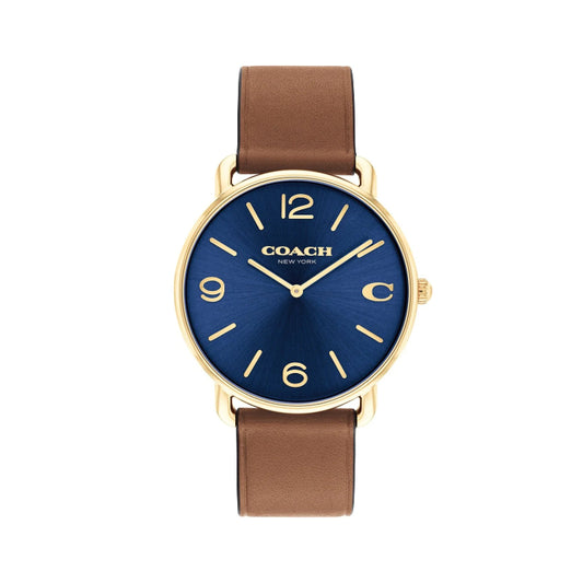 ساعة كوتش رجالي 40 جلد ميناء أزرق