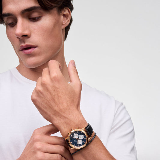 Daniel Braided Leather Bracelet Sheffield 3.0 195mm G - Daniel Wellington