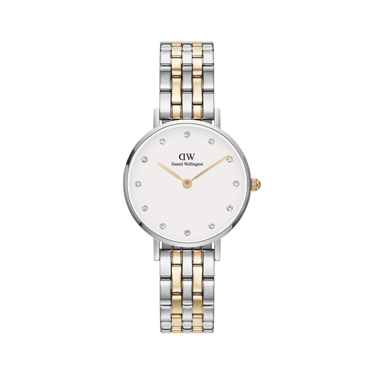 Petite Lumine 28 5-Link G/S White - Daniel Wellington