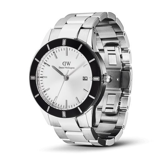 Iconic Paradigma 40 Link White Sunray Black Bezel S - Daniel Wellington