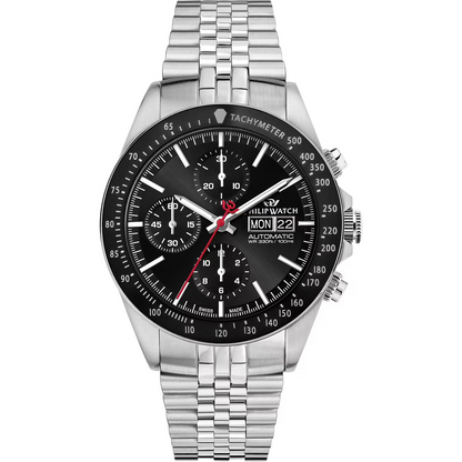 ساعة فيليب واتش أوتوماتيك رجالي 42 ملم ميناء أسود