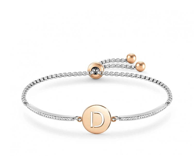 أسورة نومينيشن ستيل و روزجولد - محل الشيخ