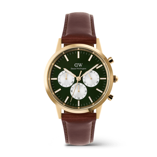 Iconic 42 Chronograph St Mawes Emerald Panda G - Daniel Wellington