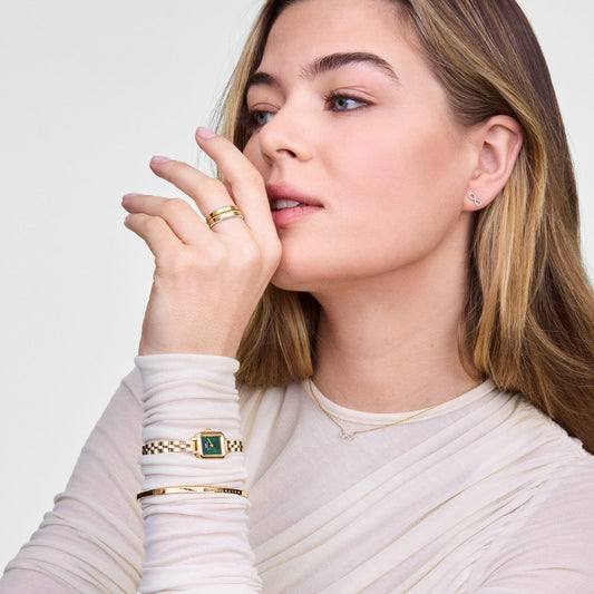 Classic Aura Ring Two Rows 58 G - Daniel Wellington